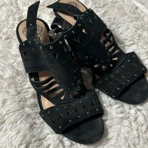 Vince Camuto black suede sandals